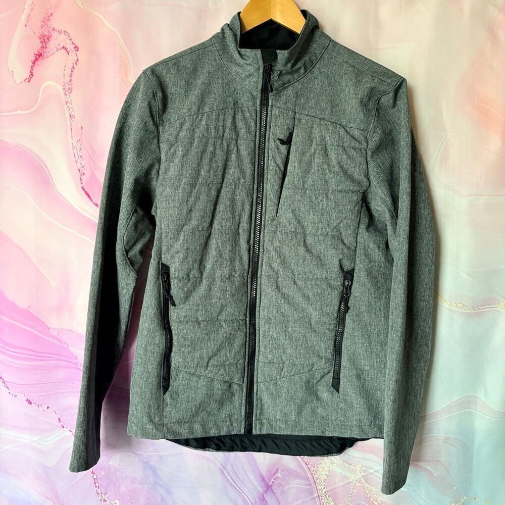 Champion C9 S Gray Softshell Jacket Preppy Sporty Athletic Outdoors Mountain Chi